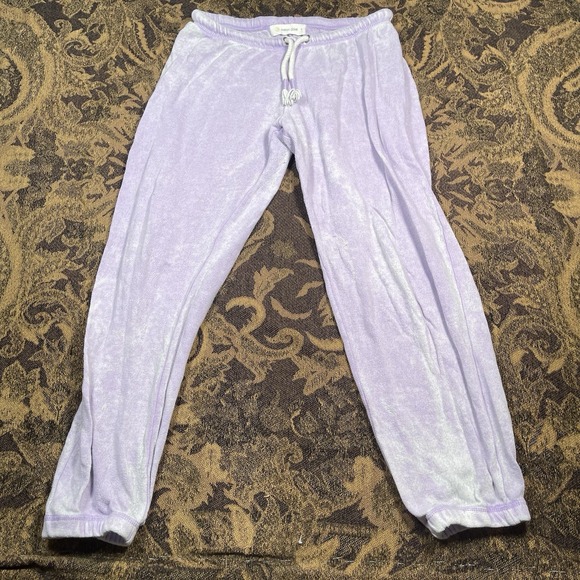 Ocean Drive Sweatpants Womens Large Purple French Terry Joggers Beach Surfer - Picture 1 of 9